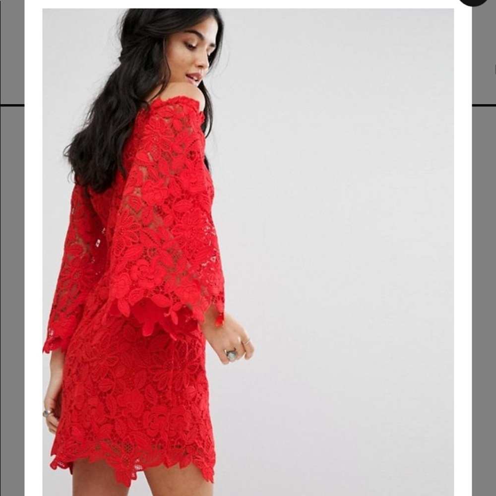 NWOT Free people off the shoulder red dress
